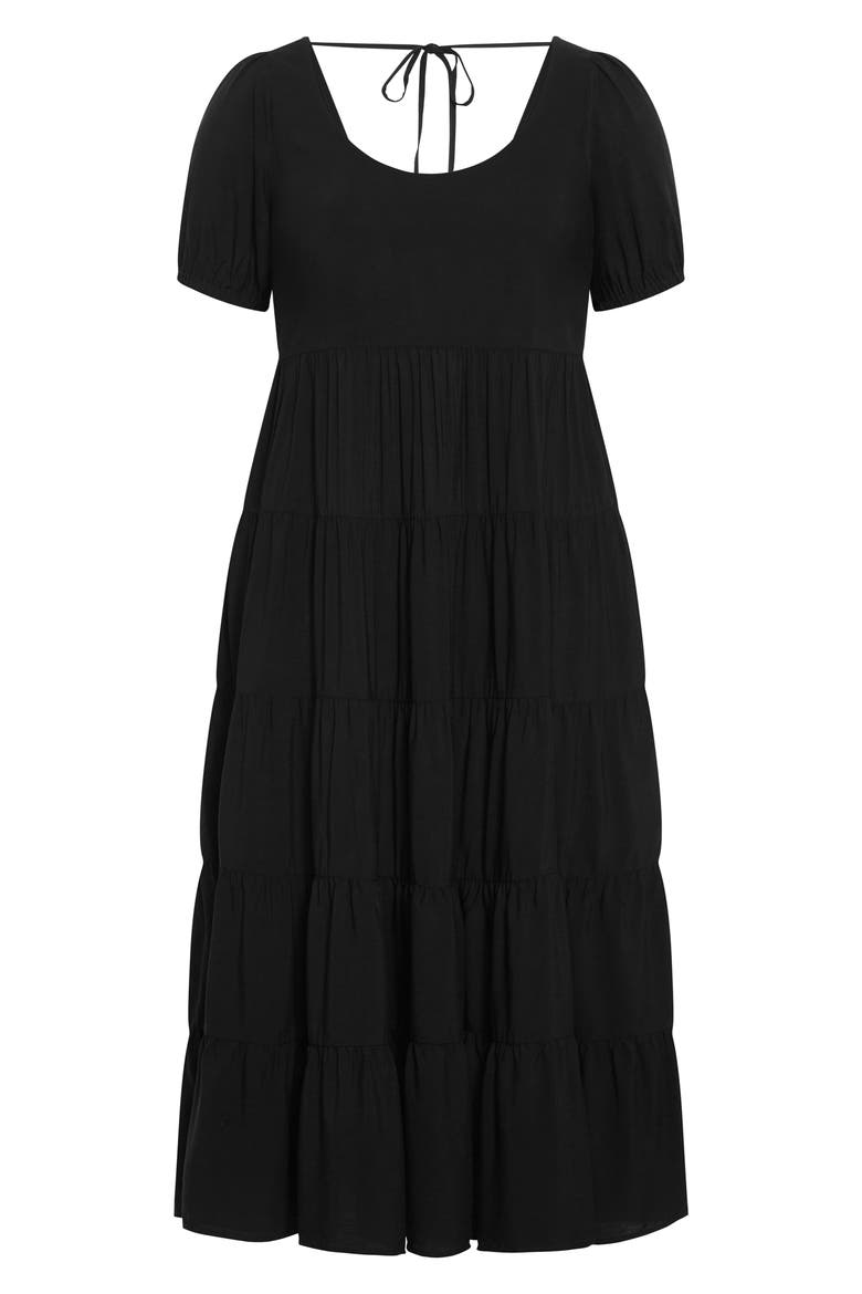 Mila Short Sleeve Maxi Dress, Alternate, color, BLACK