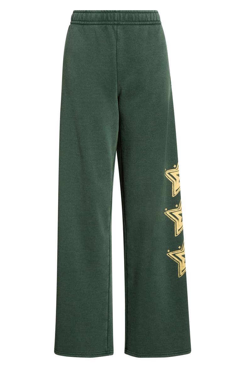 Star Graphic Baggy Sweatpants, Alternate, color, FOREST GREEN