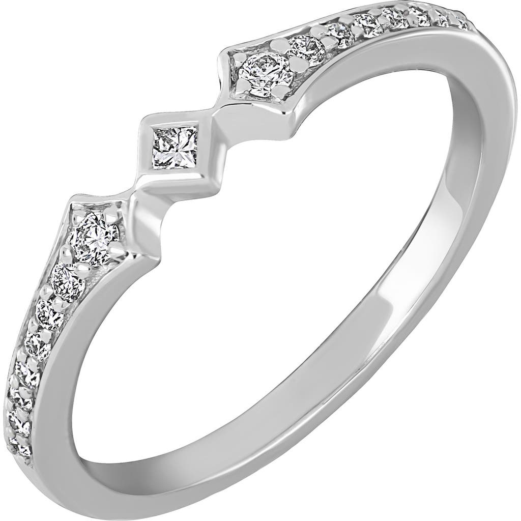 Bony Levy Geometric Diamond Stack Ring In Metallic