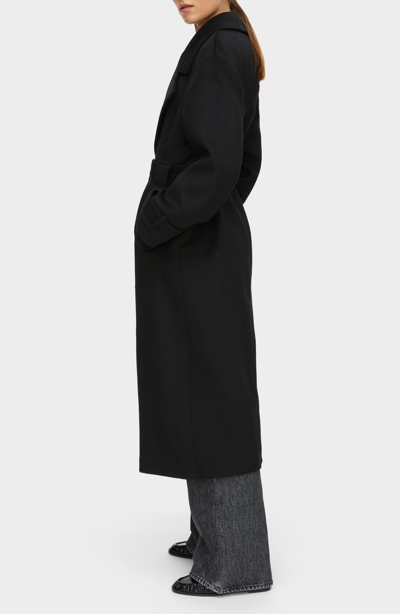 ALIGNE George Wool Blend Wrap Coat, Alternate, color, Black