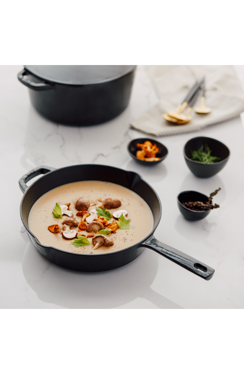 KANA 4-Piece Cast Iron Cookware Set, Alternate, color, Black Gloss