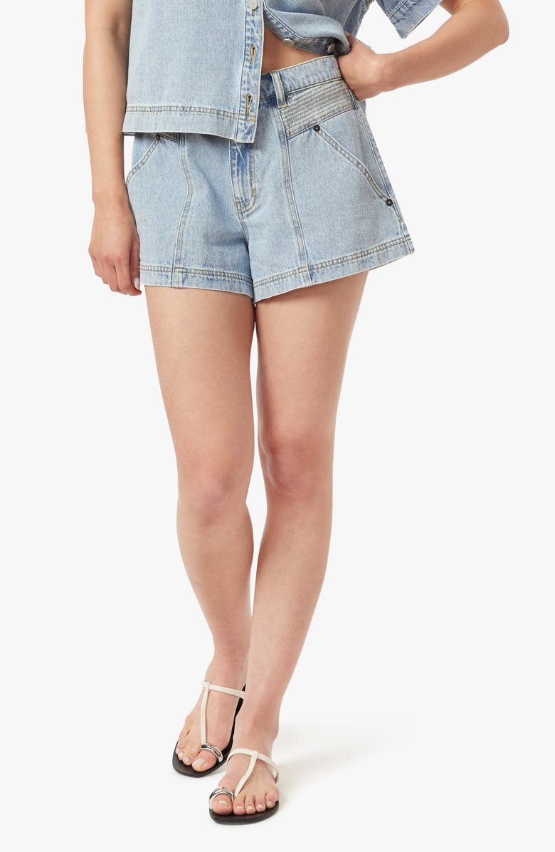 Habitual High Rise Utility Denim Shorts, Main, color, Atlantic