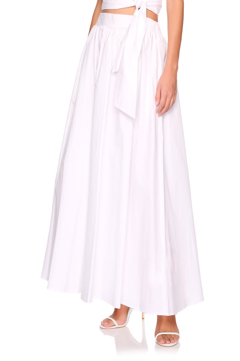 Cotton Poplin Maxi Skirt, Alternate, color, SUGAR