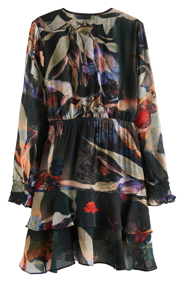 smALLSAINTS by ALLSAINTS Kids
 Floral Wrap Front Long Sleeve Dress, Alternate, color, 