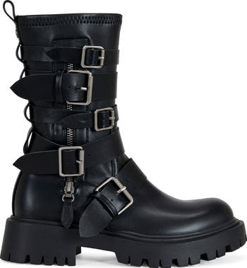 Spridy Buckled Combat Boot