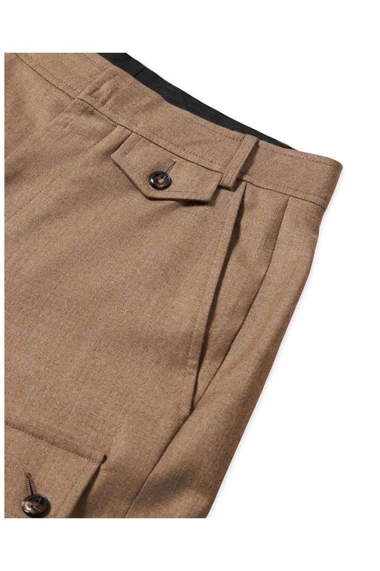 Jayda Military Cargo Wool Fresco Trousers, Alternate, color, BEIGE