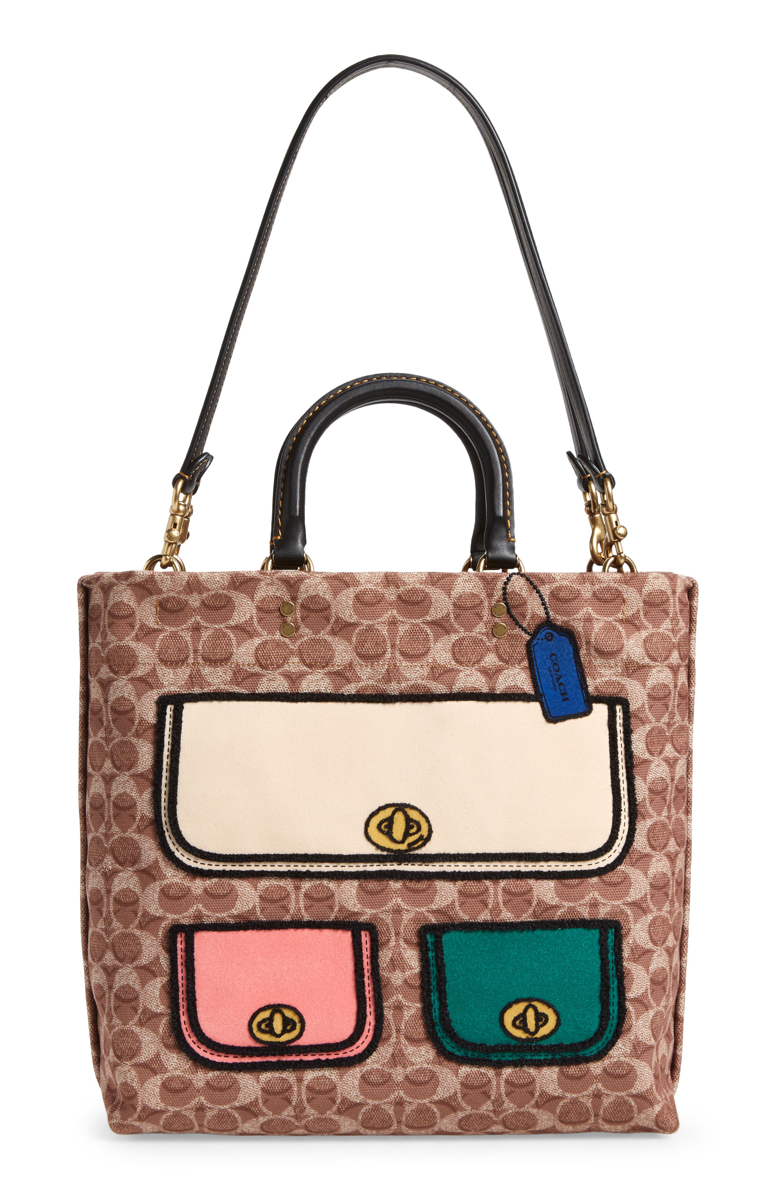 COACH Signature Rogue Canvas Tote, Main, color, 