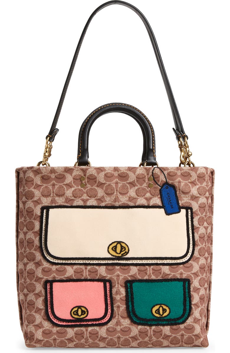 COACH Signature Rogue Canvas Tote, Main, color,