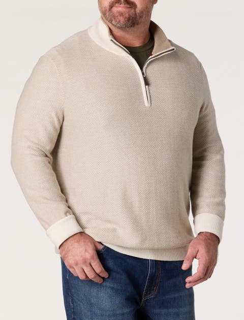 Big & Tall Navtech jacquard 1/4-Zip Pullover