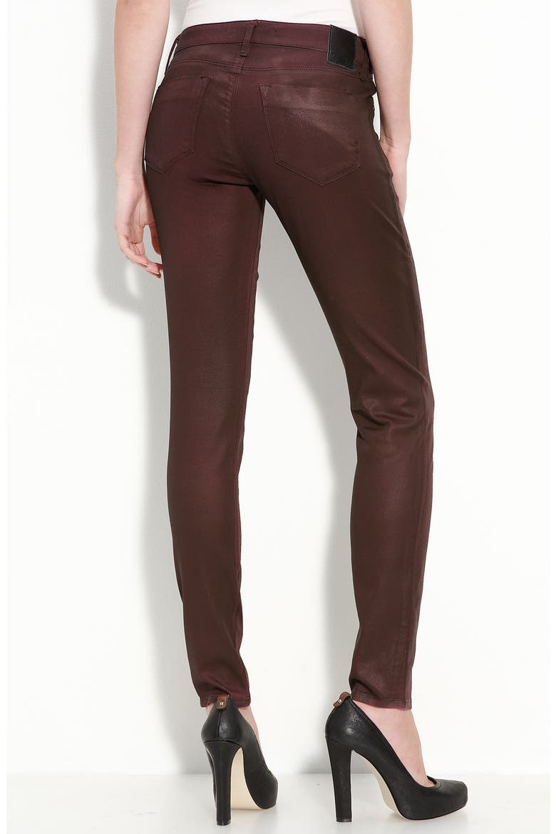 'Keira' Mid Rise Skinny Jeans, Main, color, BLACK CABERNET