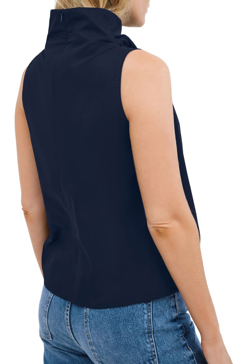 Minna Cowl Neck Cotton Top, Alternate, color, DEEP INDIGO