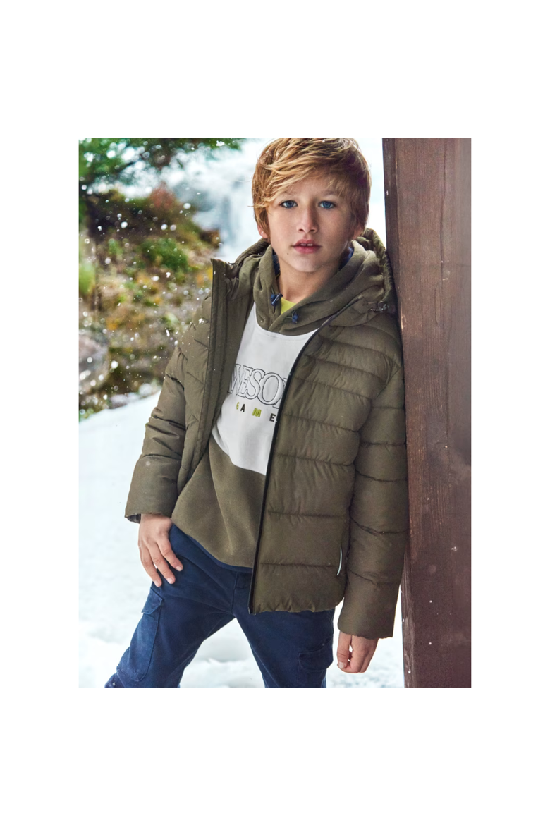Quilted Coat With Reflective Details, Alternate, color, Grey
