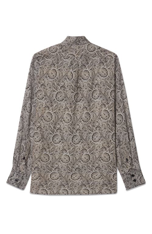 Blk Dnm Paisley Print Button-up Shirt In Black Paisley