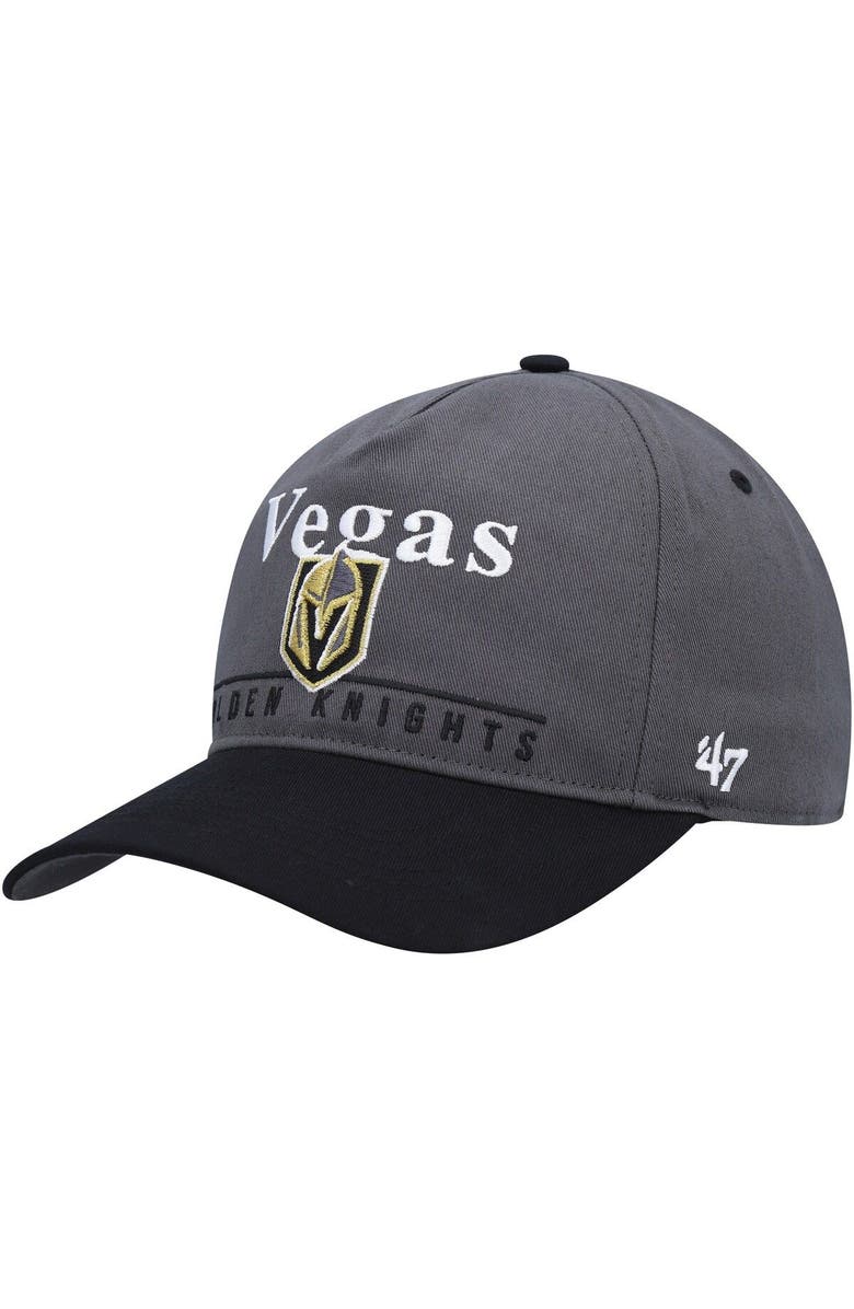 '47 Men's '47 Charcoal/Black Vegas Golden Knights Super Hitch Adjustable Snapback Hat, Main, color, Charcoal