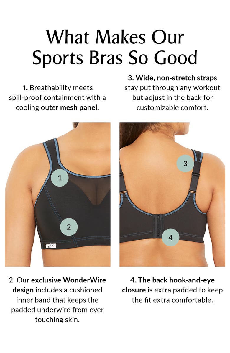 Montelle Intimates Glamorise The Cami Medium Support Wireless Sports Bra, Alternate, color, 