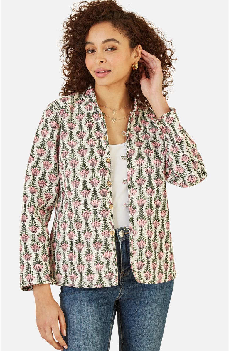 Yumi Long Sleeve Reversible Quilted Jacket, Alternate, color, Pink