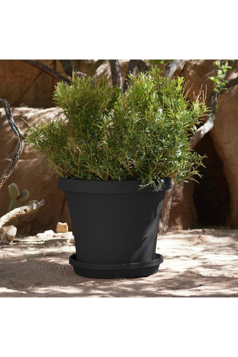 16 Gallon Terra Pot Planter 24 Inch, Black, Alternate, color, Black
