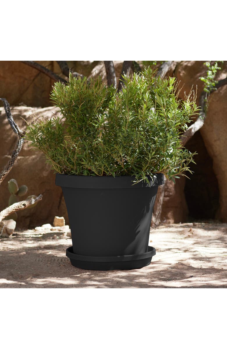 Bloem 16 Gallon Terra Pot Planter 24 Inch, Black, Alternate, color, Black