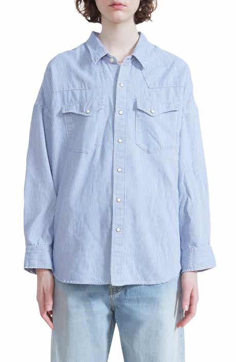 DENIMIST Stripe Cotton Cowboy Shirt