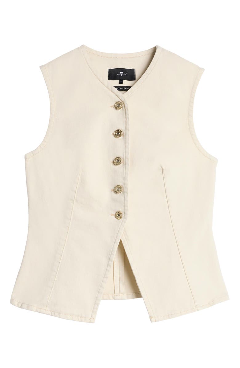 7 For All Mankind Lady Denim Vest, Alternate, color, Moondust