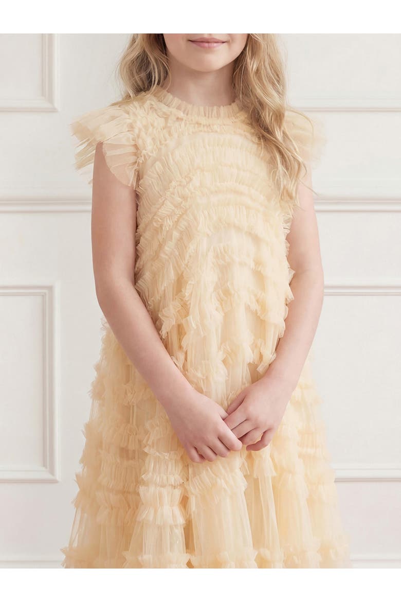 Amara Ruffle Sleeve Kids DressToddler, Little Kid, Big Kid, Alternate, color, Lemon Sorbet