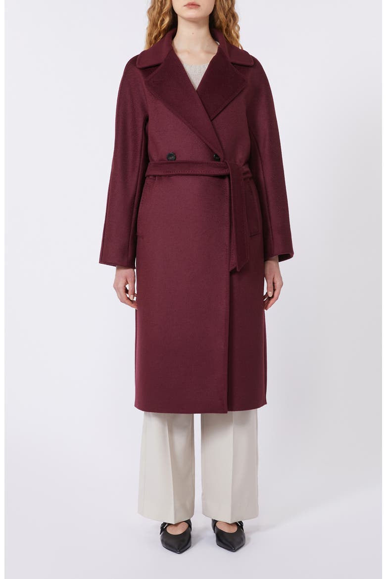 Dresina Wool Trench Coat, Main, color, BORDEAUX