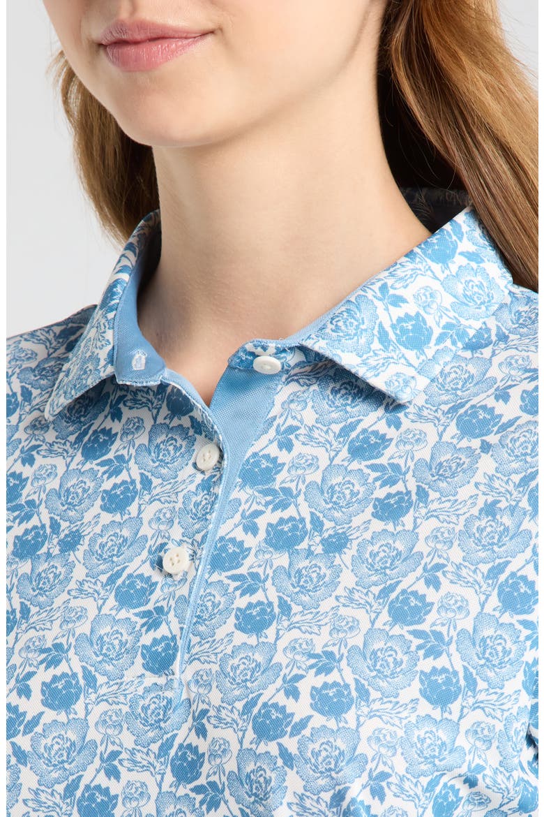 Melissa Print Golf Polo, Alternate, color, BLUE SHADOW
