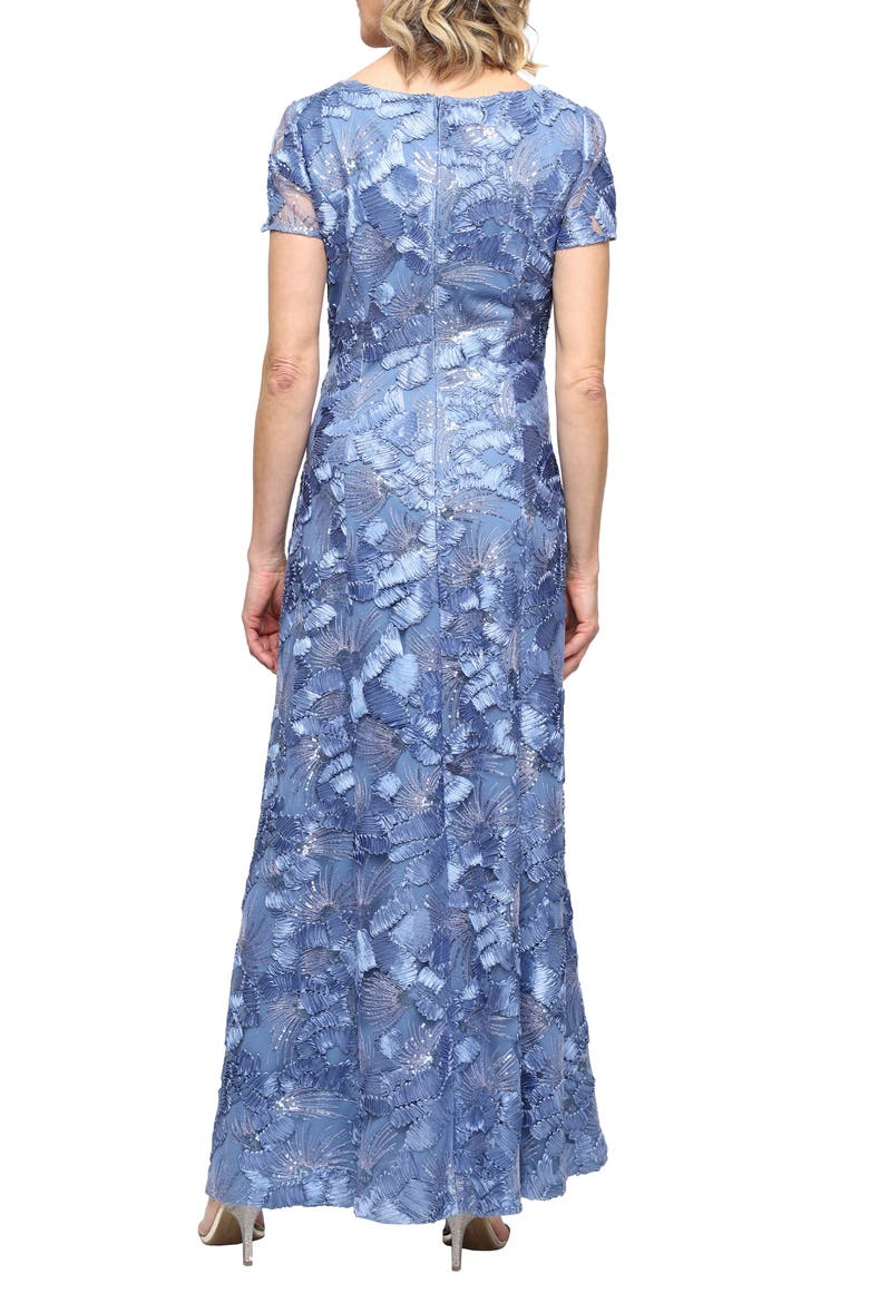Embellished Soutache A-Line Evening Gown, Alternate, color, BRUSH PERI
