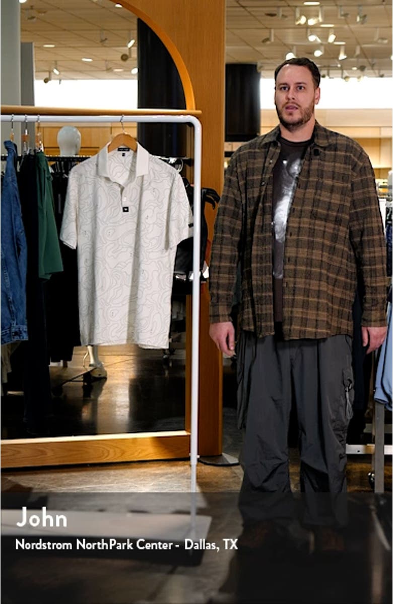 Core Topographic Print Performance Golf Polo, sales video thumbnail