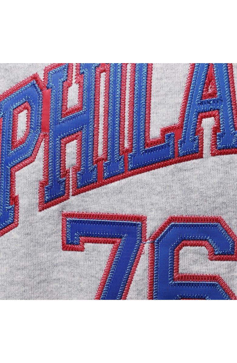 Mitchell & Ness Men's Mitchell & Ness Allen Iverson Heathered Gray Philadelphia 76ers Big & Tall Name & Number Pullover Hoodie, Alternate, color, 