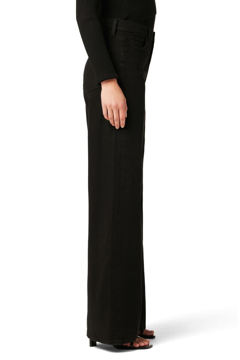 The Mia Petite High Waist Wide Leg Jeans, Alternate, color, BLACK