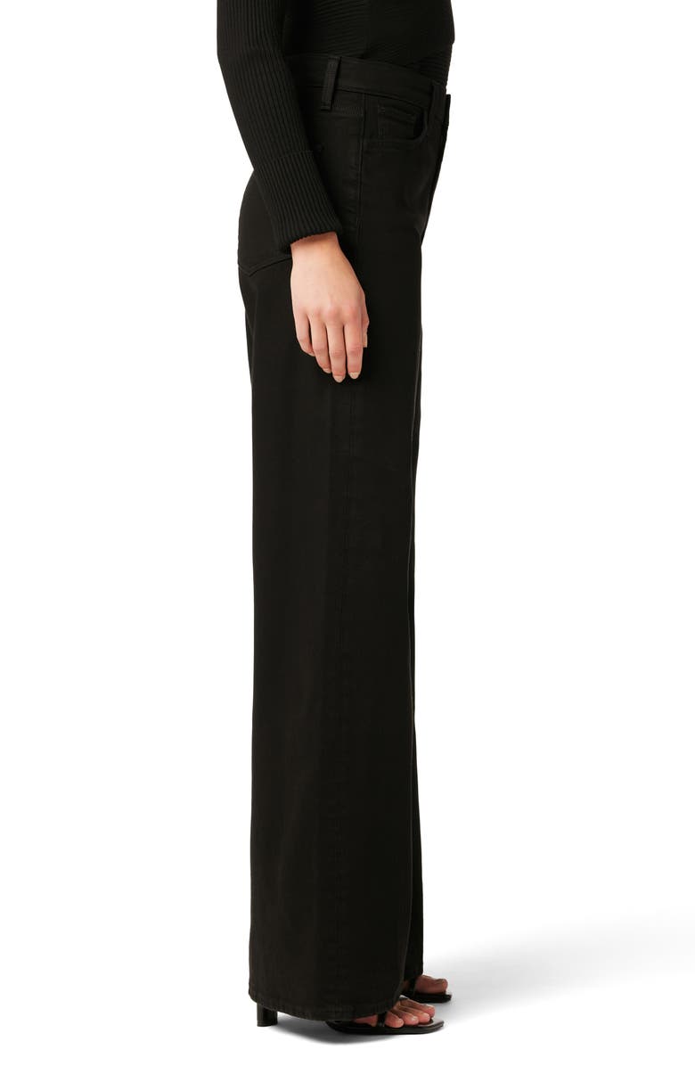 Joe's Jeans The Mia Petite High Waist Wide Leg Jeans, Alternate, color, Black