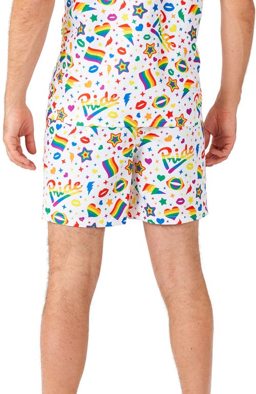 Opposuits Pride Icons Drawstring Shorts In White