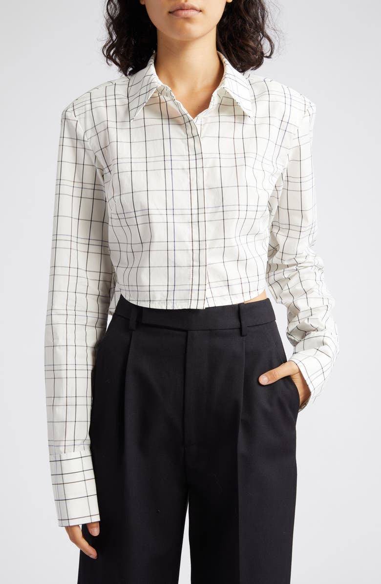 STAUD Seneca Cotton Poplin Button-Up Shirt, Main, color, 