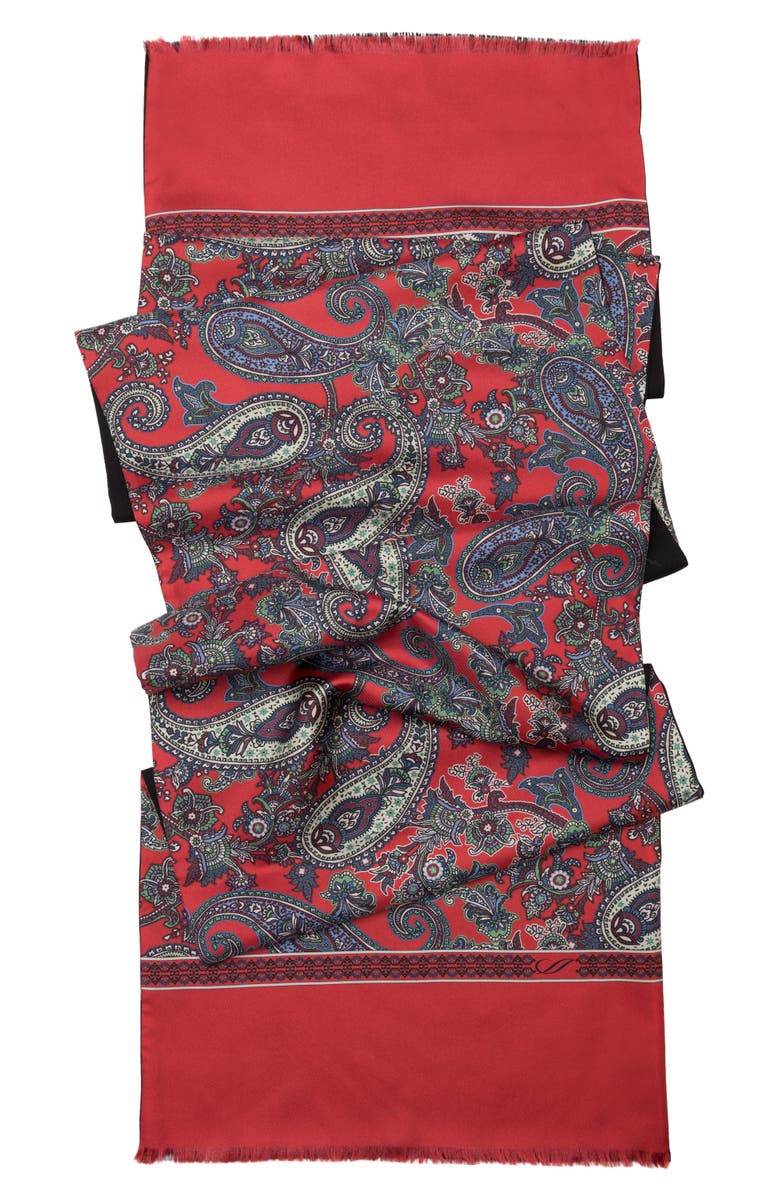Elizabetta Venezia - Wool Backed Silk Scarf for Men, Alternate, color, Red