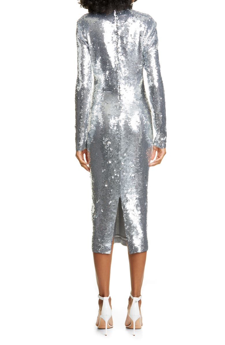 Veronica Beard Nila Sequin Long Sleeve Midi Dress, Alternate, color, 