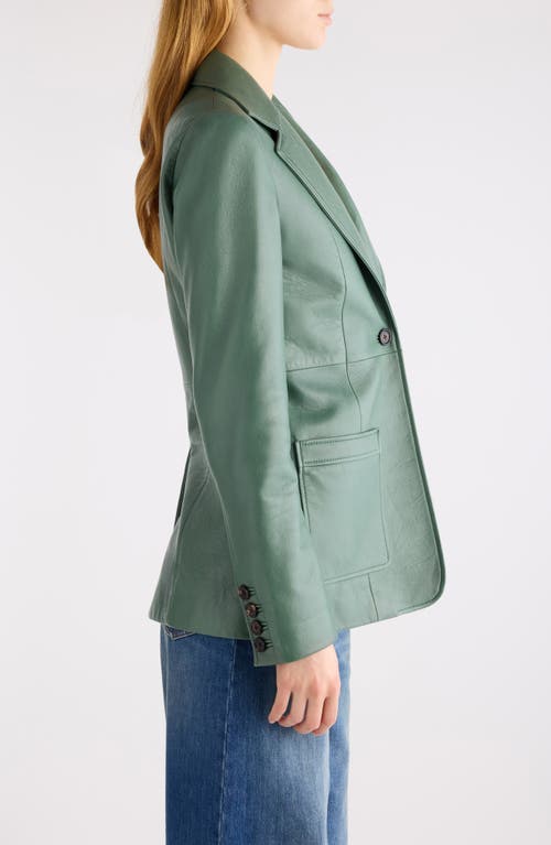 Chloé Tailored Leather Jacket In Green