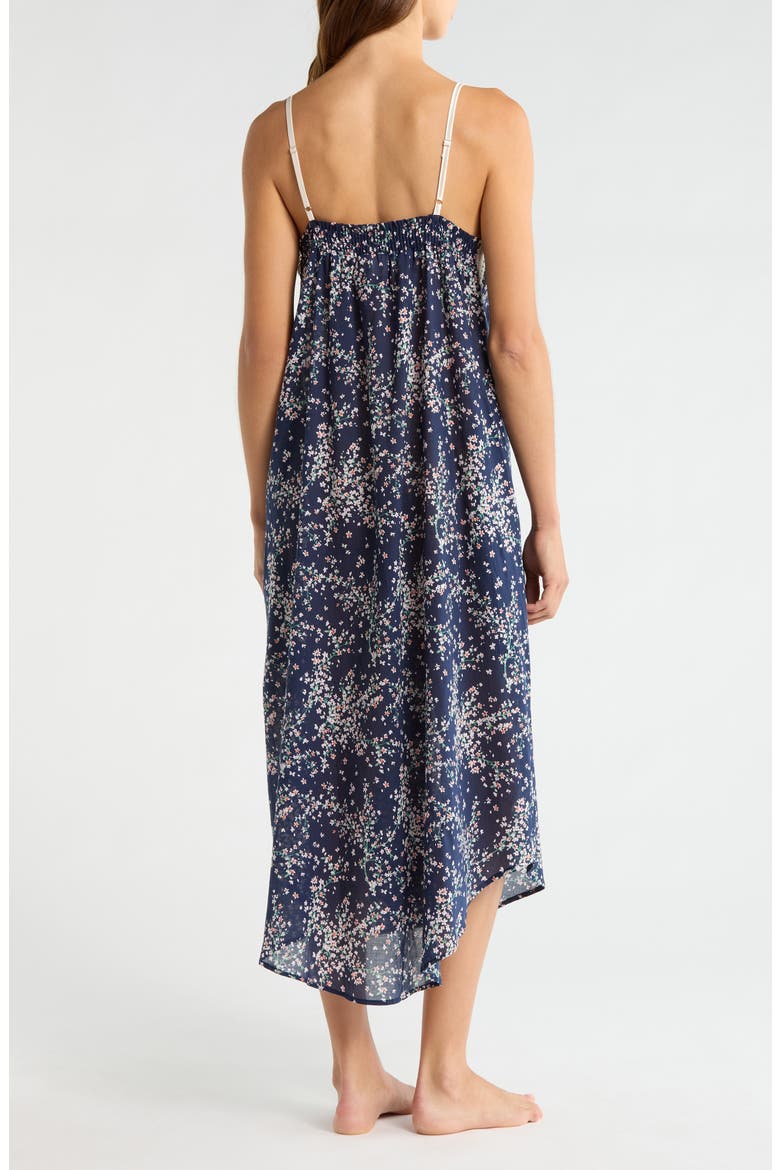 Cheri Blossom Cotton Voile Nightgown, Alternate, color, NAVY