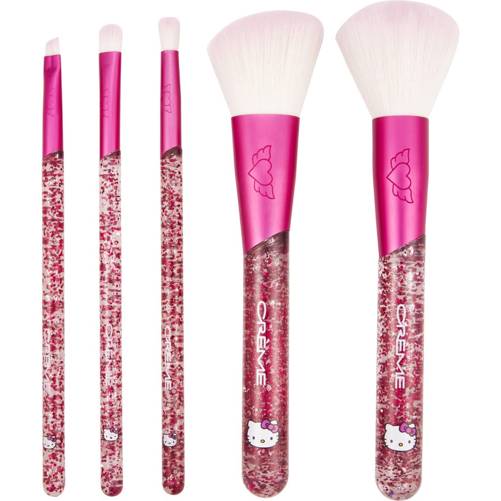 The Creme Shop X Hello Kitty Luv Wave Makeup Brush Set In Pink
