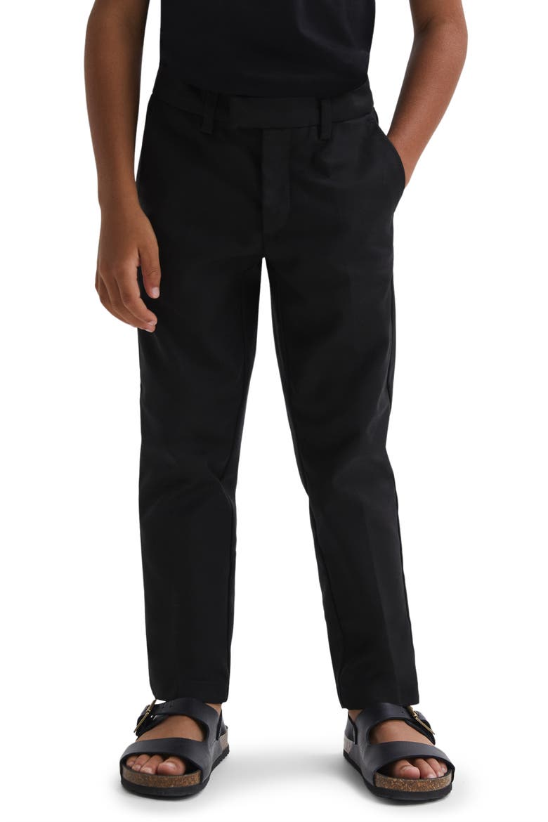 Kids' Eastbury Stretch Cotton Pants, Alternate, color, BLACK