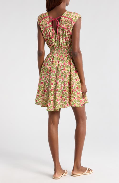 Poupette St Barth Ciao Floral Mini Dress In Pink Honolulu