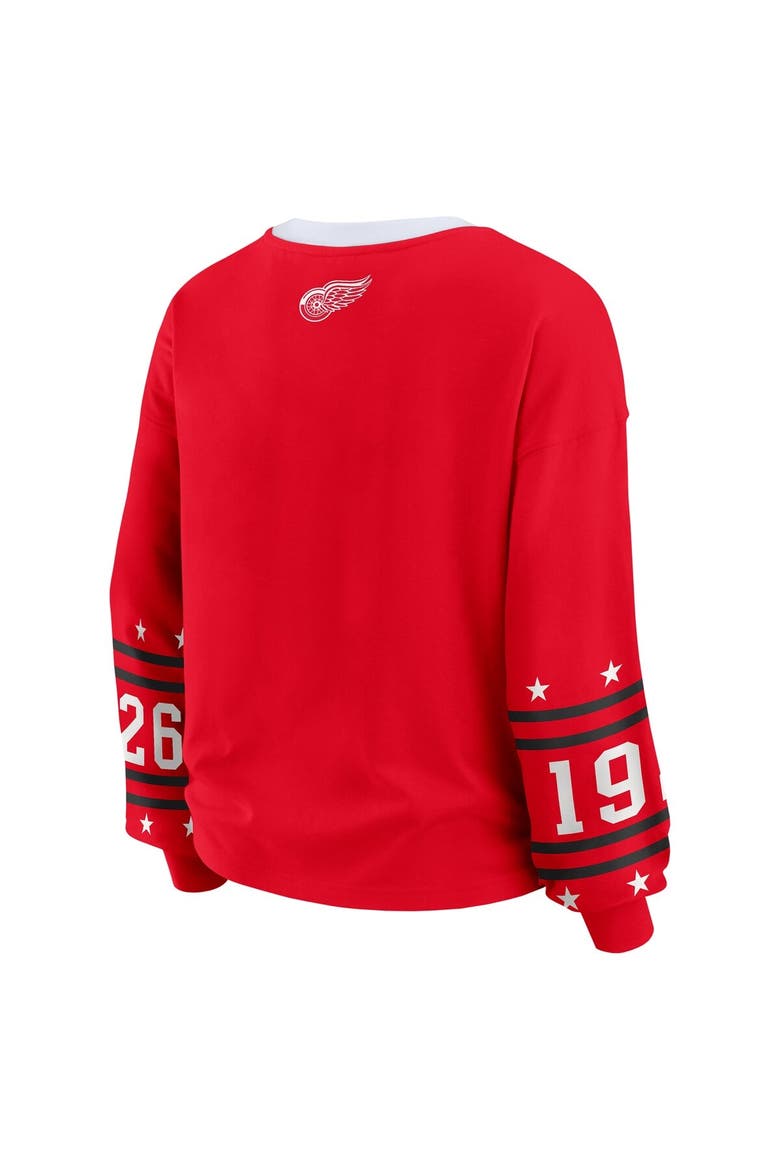 Women's WEAR by Erin Andrews Red Detroit Red Wings Long-Sleeve Sport T-Shirt, Alternate, color, Red