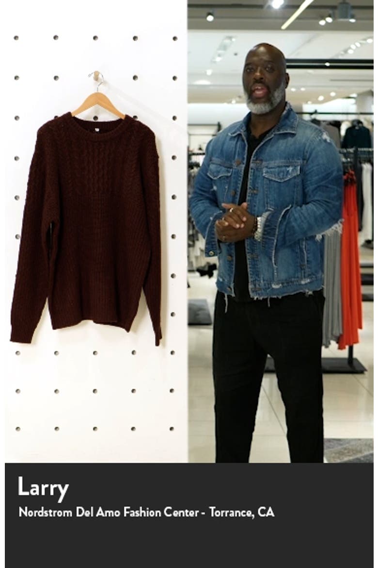 Half Cable Crewneck Sweater video