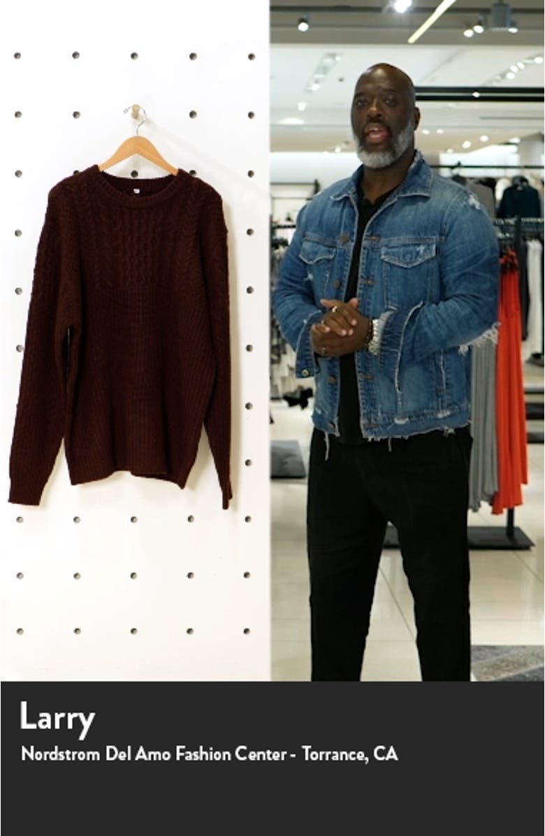 Half Cable Crewneck Sweater, sales video thumbnail