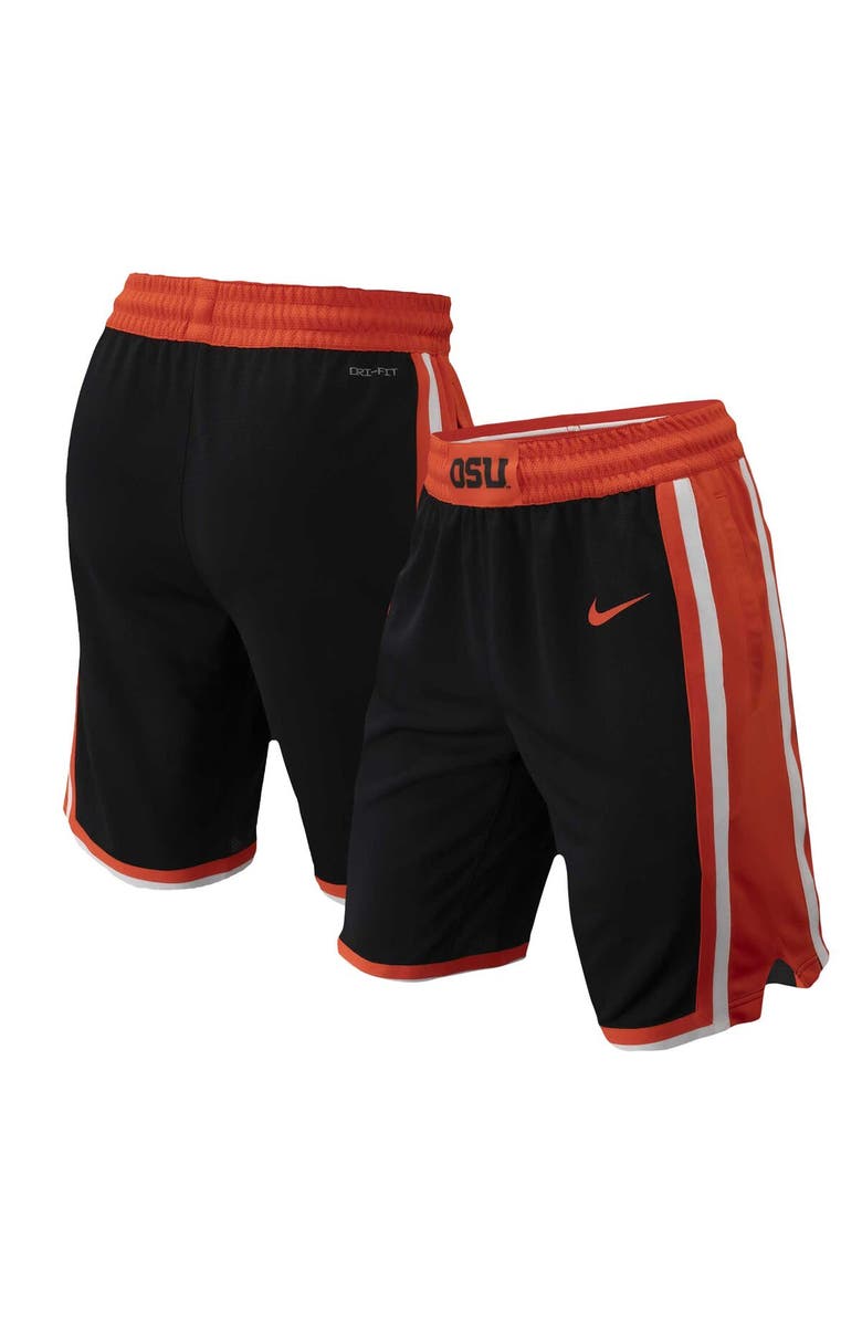 Nike Men's Nike Black Oregon State Beavers Replica Performance Basketball Shorts, Main, color, Black
