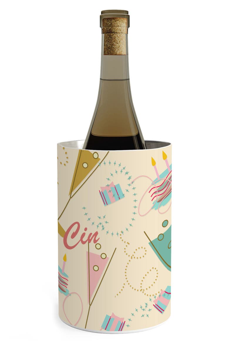 Cin Party Stainless Steel Wine Chiller, Main, color, YELLOW