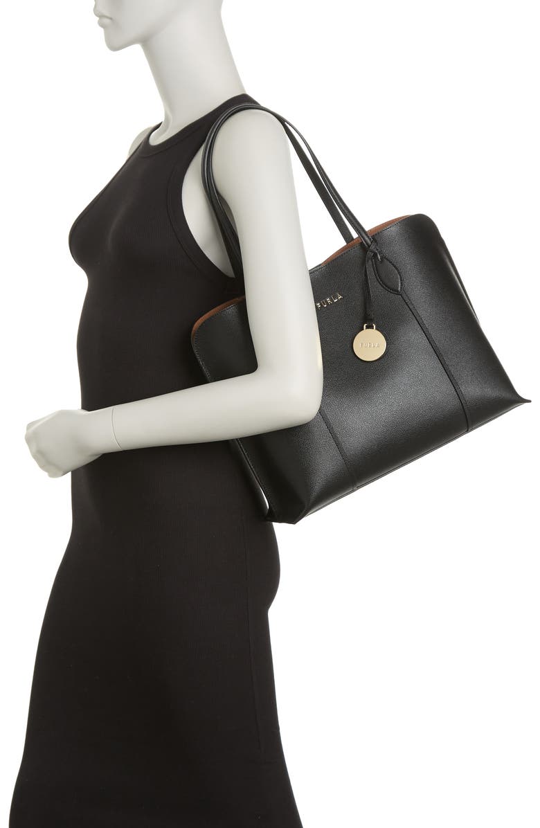 Furla Vittoria Leather Tote Bag, Alternate, color,