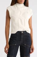 Habitual Cable Stitch Mock Neck Sweater Vest
