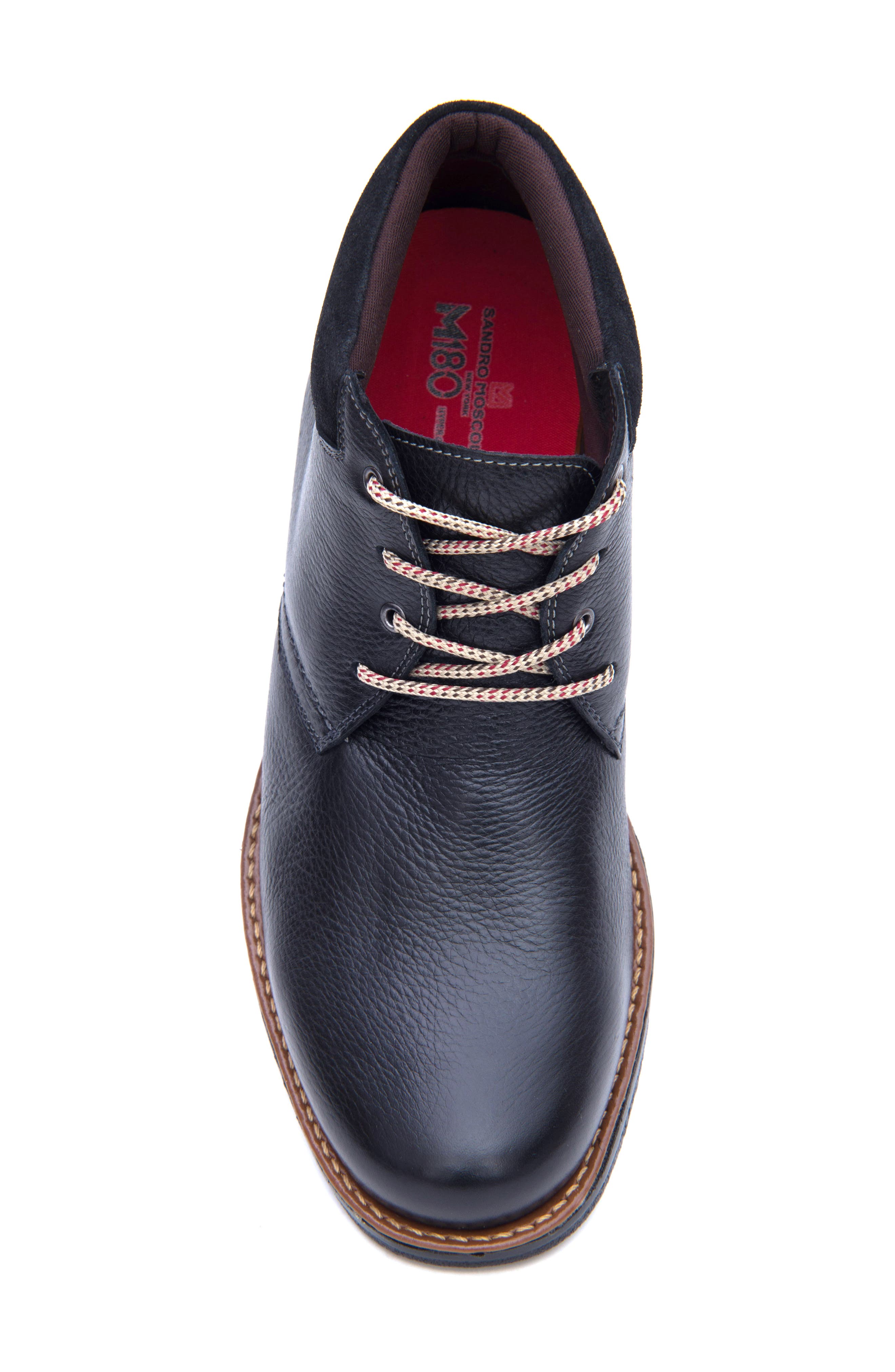 Sandro Moscoloni Eyelet Plain Toe Leather Demi Boot, Alternate, color, 