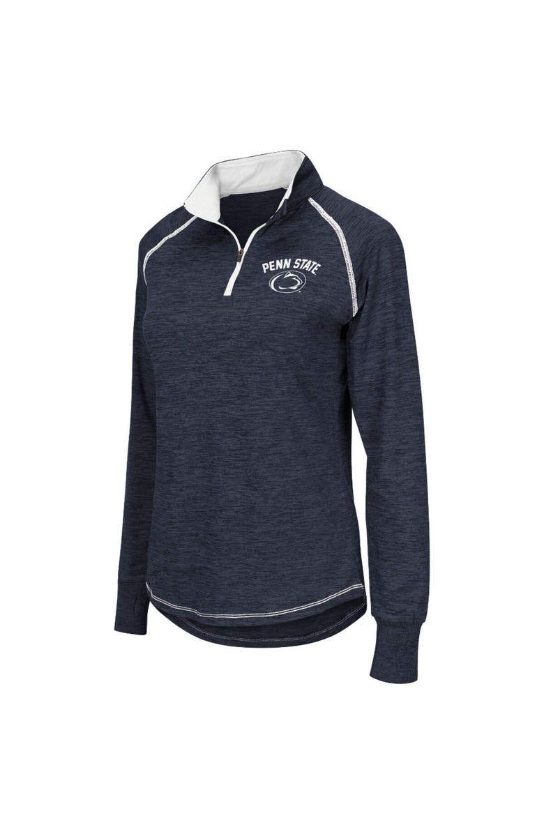 COLOSSEUM Women's Colosseum Navy Penn State Nittany Lions Bikram Lightweight Fitted Quarter-Zip Long Sleeve Top, Alternate, color, 